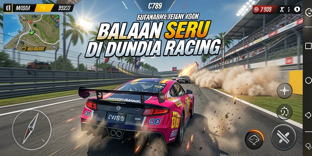 Screenshot menampilkan gameplay Racing yang intens dan memukau.