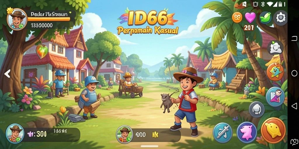Tampilan gameplay seru dari ID66 yang menampilkan berbagai tantangan.