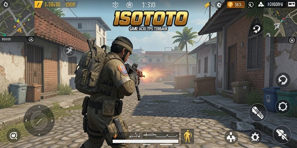 Tampilan gameplay ISOTOTO yang penuh aksi dan strategi.
