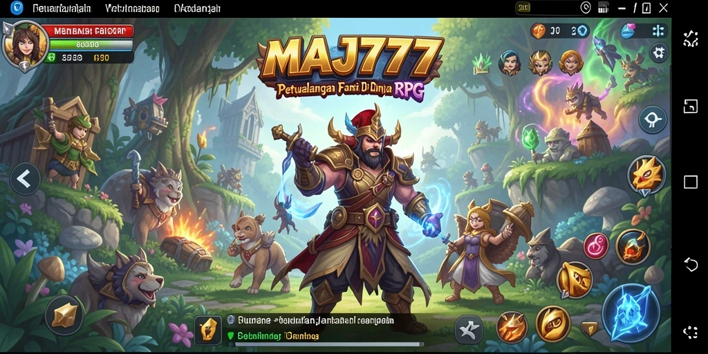 Tampilan dinamis gameplay RPG di MAJ777.