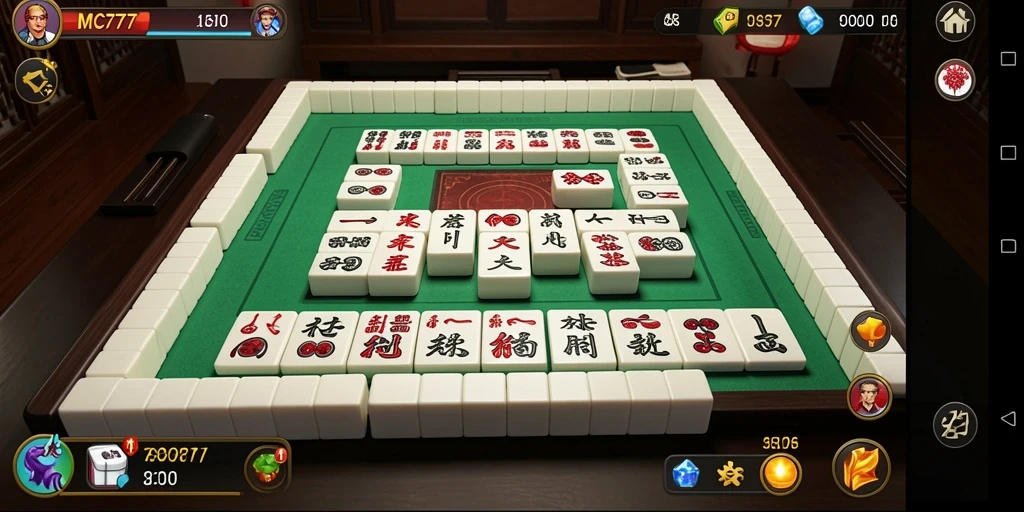 Screenshot MC777 menampilkan gameplay Mahjong yang seru dan menantang.