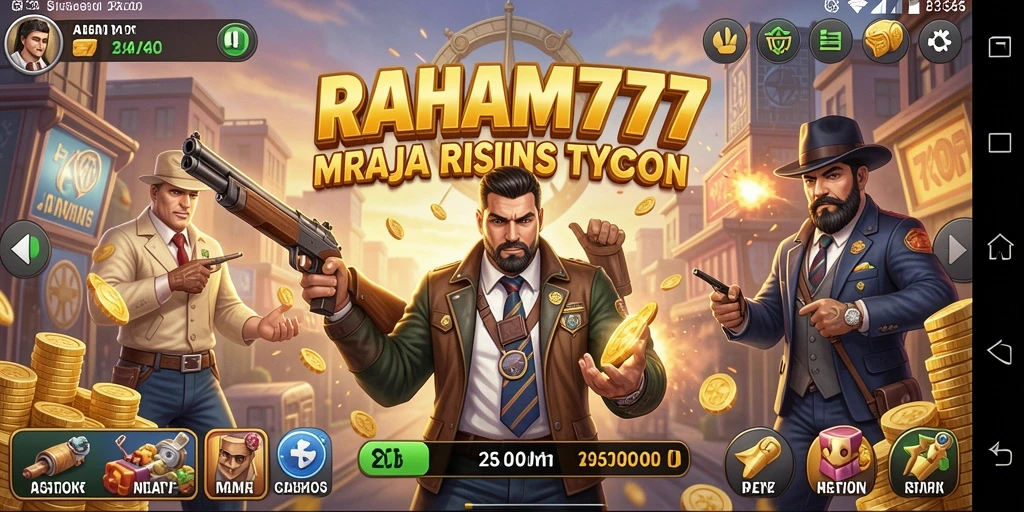 Screenshot utama RAHAM777 menampilkan gameplay Tycoon yang memikat.