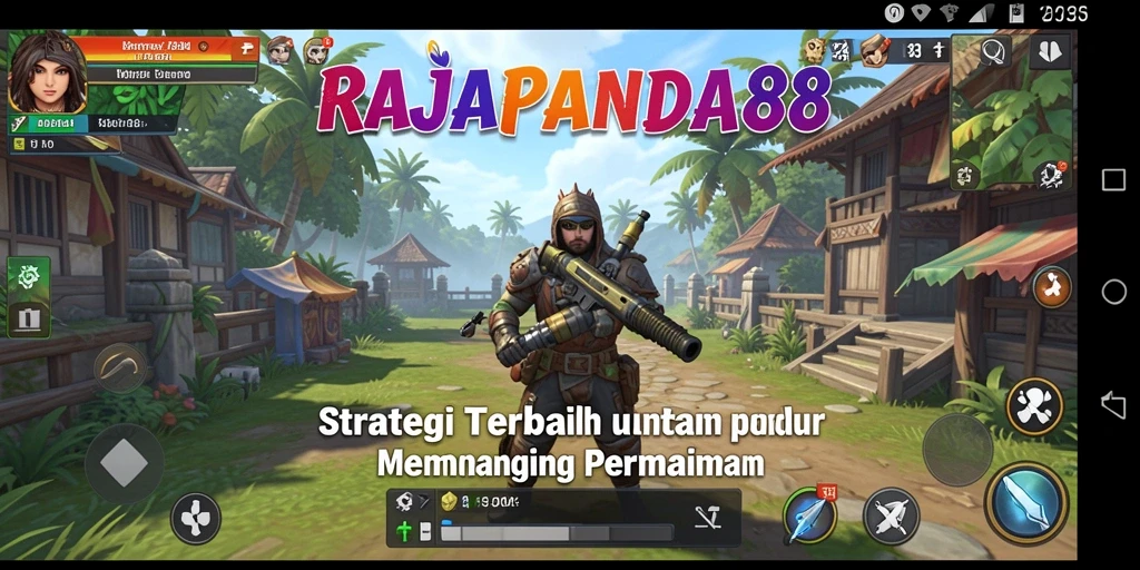 Screenshot gameplay RAJAPANDA88 menunjukkan pertempuran strategis seru dan mendalam.