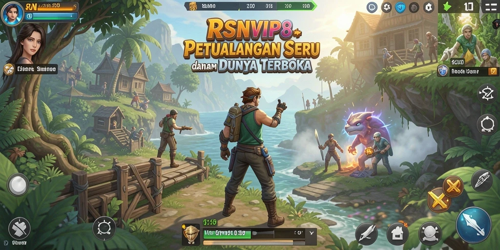 Tangkapan layar gameplay RSNVIP8 yang menampilkan aksi seru dalam dunia terbuka.