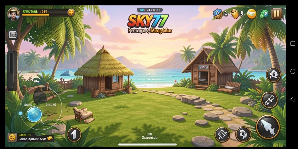 Tampilan menarik dari gameplay di SKY77 yang penuh warna.